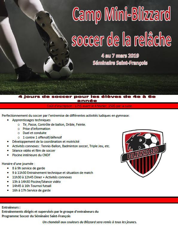 horaire soccer